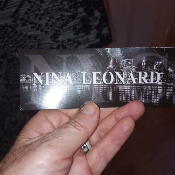 Nina Leonard Black/Grey Drop Waist Sweater Dress, NWT, XL - Picture 6 of 8